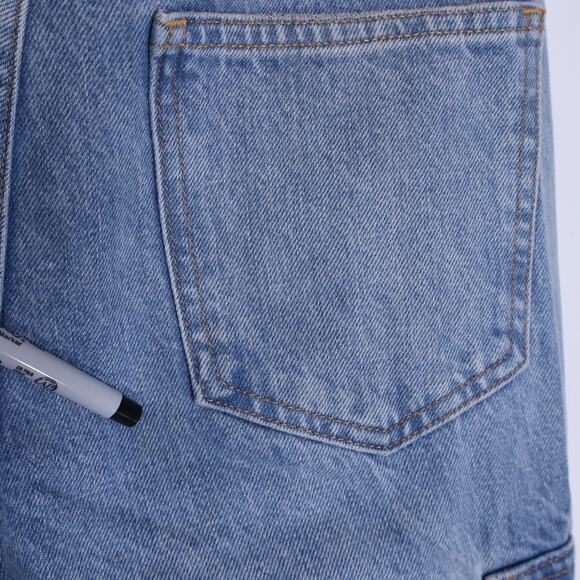 DENIM FORUM The Farrah Hi-Rise Cargo Jean 7 Yrs Bleu Taboo Wide Leg Women's 24 - Picture 10 of 16